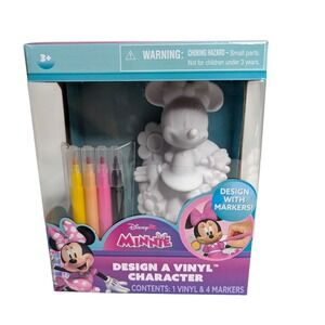 Disney Jr Minnie Mouse Design A Vinyl Character Craft Kit 4 Markers Brand New